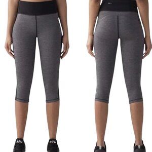 LULULEMON Smooth Stride Crop Leggings Heather Gray Women's Size 10  Running Gym